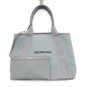 BALENCIAGA Blue Leather Tote Bag
